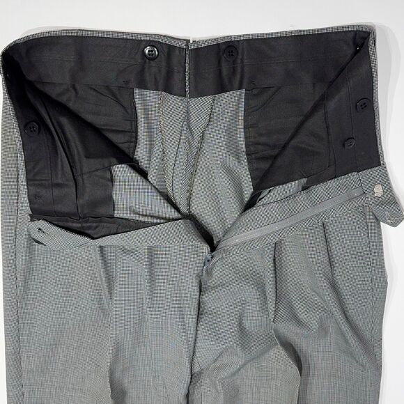 VTG 90s Brooks Brothers 3-Button Suit USA Gray Micro Houndstooth Wool Men’s 41L - Picture 16 of 16